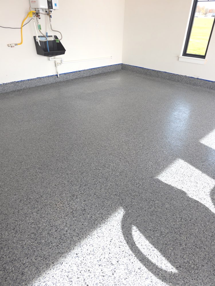 After photo of garage and utility floor coating